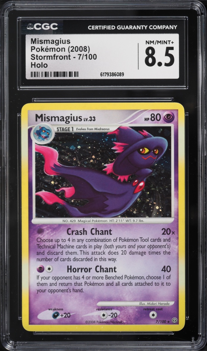 2008 Pokemon Stormfront Holo Mismagius #7 CGC 8.5 NM-MT+