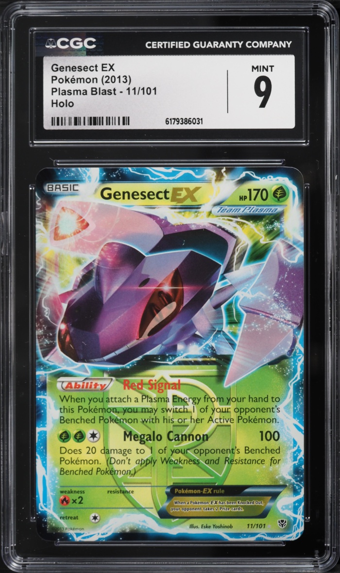 2013 Pokemon Black & White Plasma Blast Holo Genesect EX #11 CGC 9 MINT