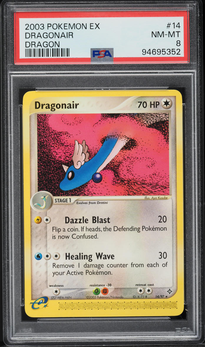2003 Pokemon EX Dragon Dragonair #14 PSA 8 NM-MT