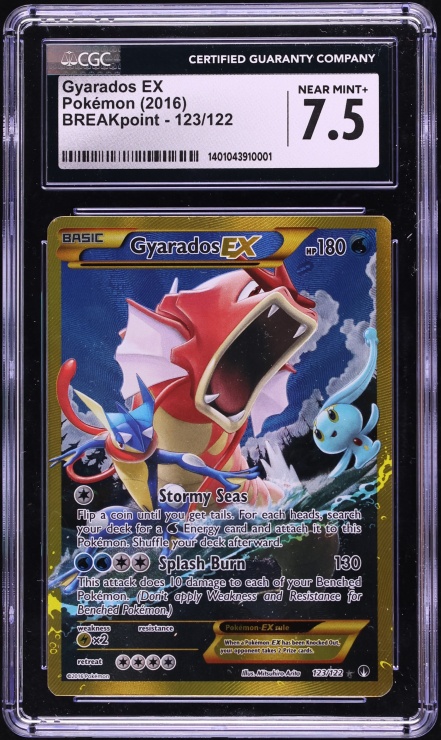 2016 Pokemon XY BREAKpoint SEC Gyarados EX #123 CGC 7.5 NRMT+