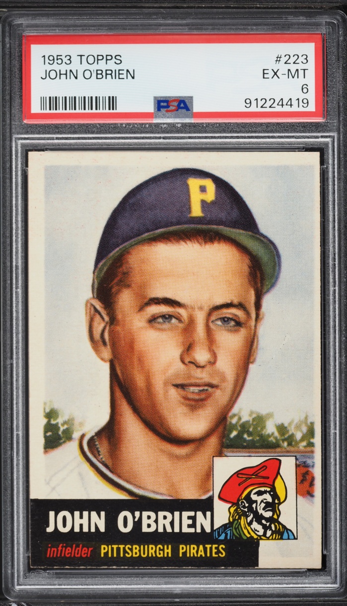 1953 Topps John O'Brien #223 PSA 6 EXMT
