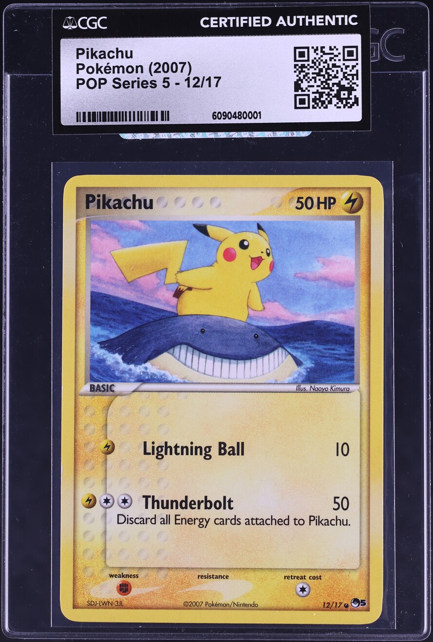 2007 Pokemon POP Series 5 Pikachu #12 CGC AUTH