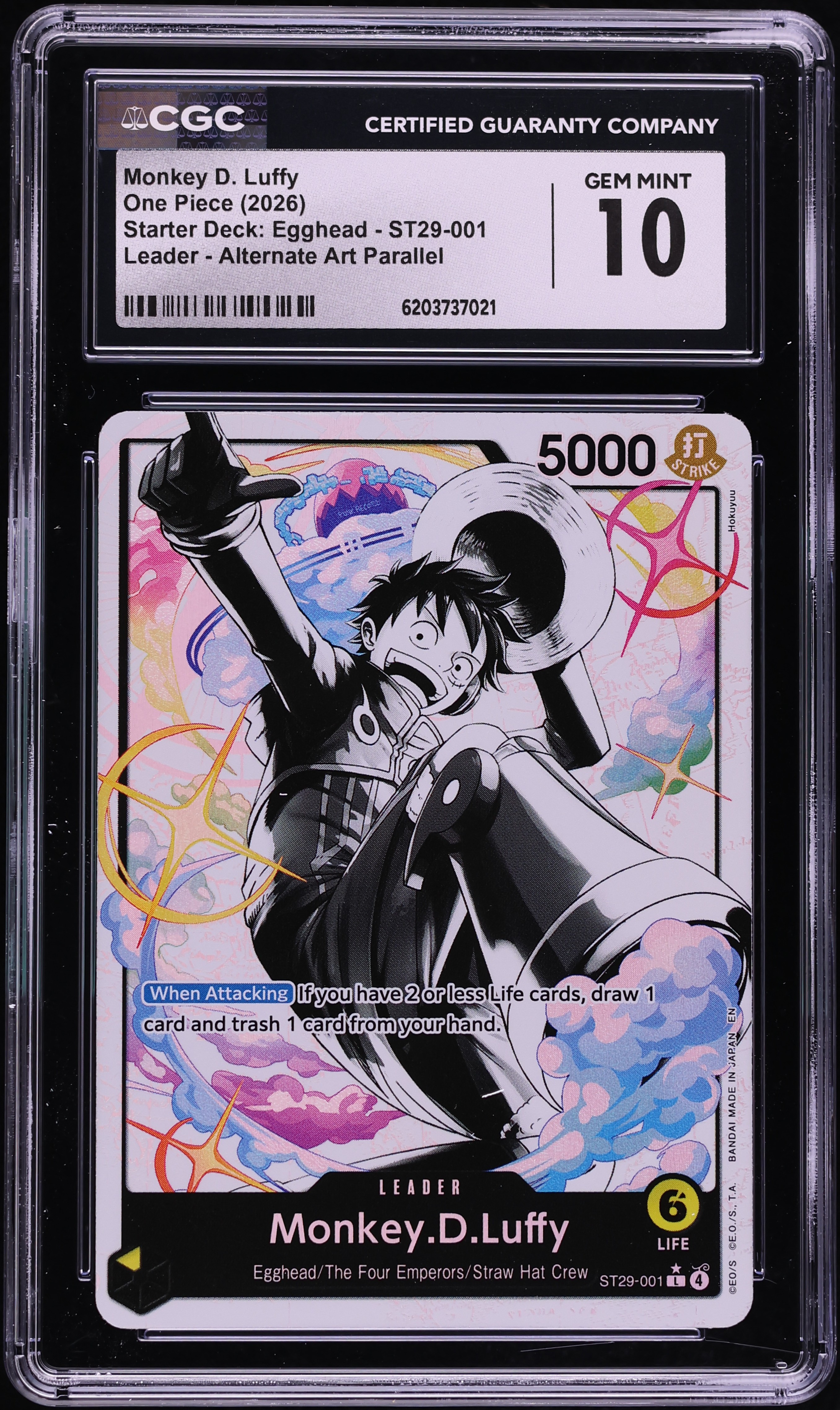 2026 One Piece Starter Deck Egghead Leader Monkey D. Luffy #ST29-001 CGC 10 GEM MINT