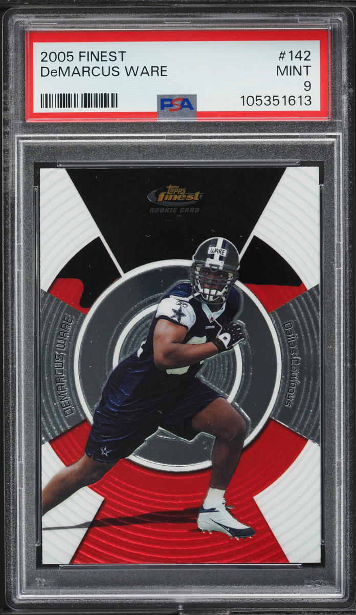 2005 Finest Football Demarcus Ware ROOKIE #142 PSA 9 MINT