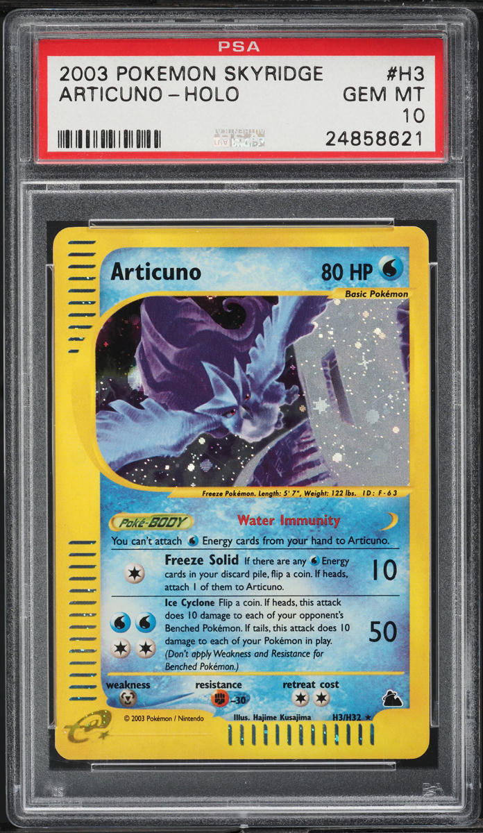 2003 Pokemon Skyridge Holo Articuno #H3 PSA 10 GEM MINT