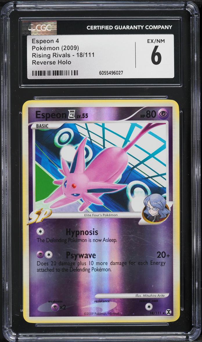 2009 Pokemon Platinum Rising Rivals Reverse Holo Espeon 4 #18 CGC 6 EXMT