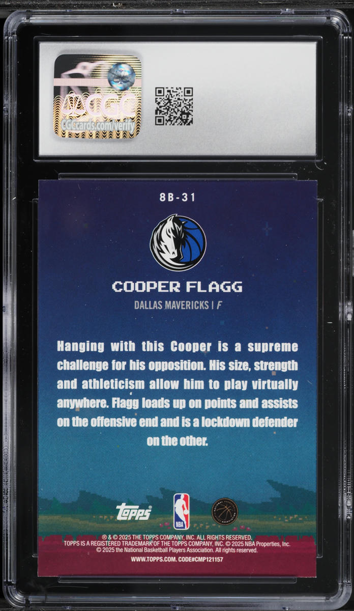 2025 Topps 8-Bit Ballers Cooper Flagg ROOKIE #8B-31 CGC 10 GEM MINT