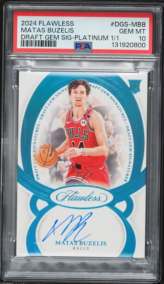 2024 Panini Flawless Draft Gem Platinum Matas Buzelis ROOKIE AUTO 1/1 #DGS-MBB PSA 10 GEM MINT