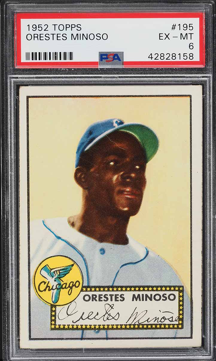 1952 Topps Minnie Minoso ROOKIE #195 PSA 6 EXMT