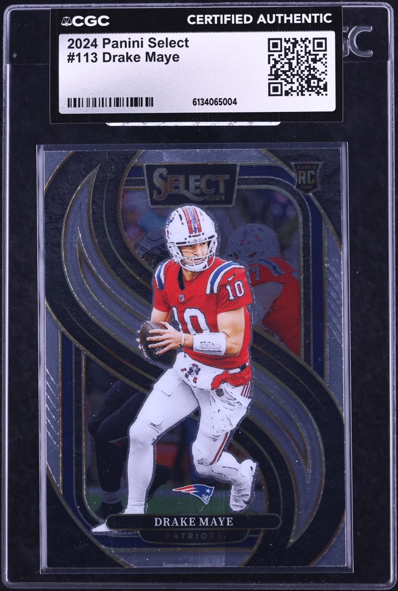 2024 Select Premier Level Drake Maye ROOKIE #113 CGC AUTH