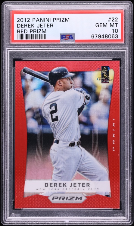 2012 Panini Prizm Red Derek Jeter #22 PSA 10 GEM MINT - Photo 1