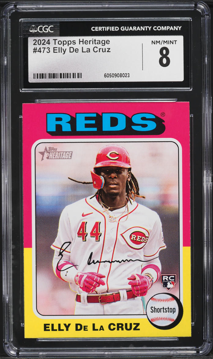 2024 Topps Heritage Elly De La Cruz ROOKIE #473 CGC 8 NM-MT