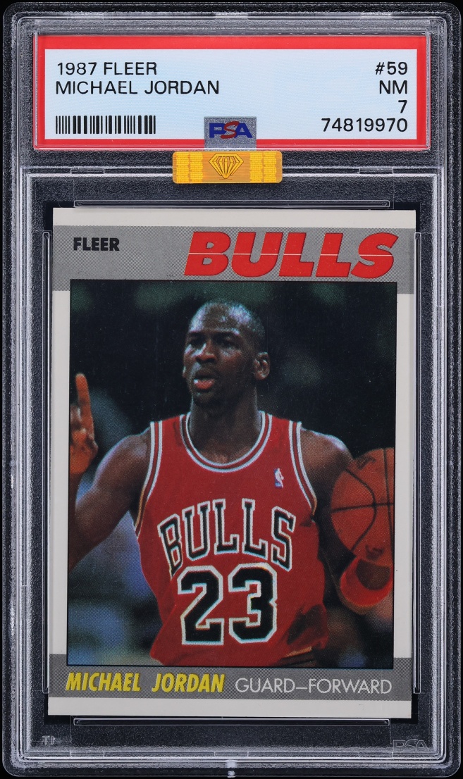 1987 Fleer Basketball Michael Jordan #59 MBA PSA 7 NRMT