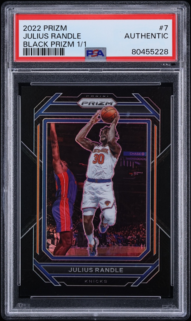 2022 Panini Prizm Black Julius Randle 1/1 #7 PSA AUTH