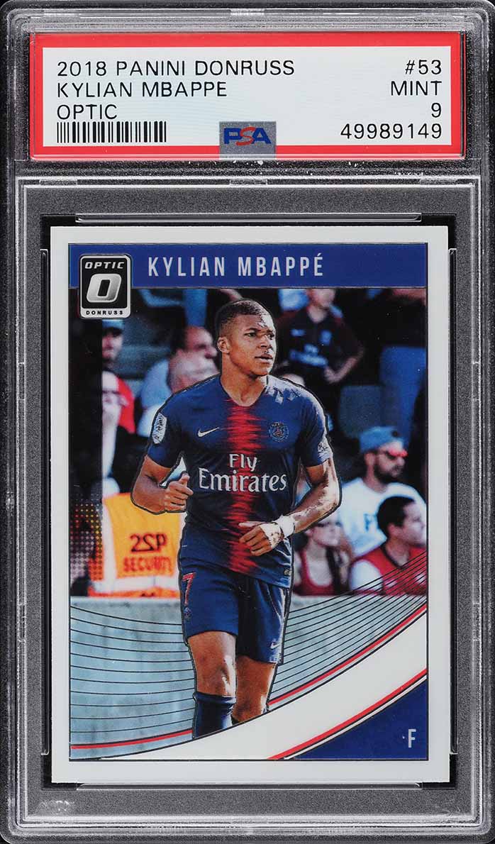 2018 Donruss Optic Soccer Kylian Mbappe ROOKIE #53 PSA 9 MINT on