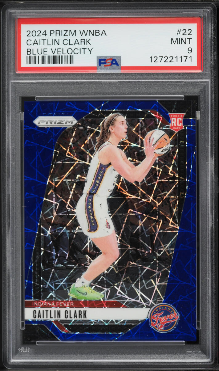 2024 Panini Prizm WNBA Blue Velocity Caitlin Clark ROOKIE #22 PSA 9 MINT