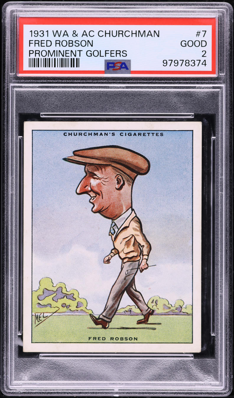 1931 WA & AC Churchman Fred Robson PROMINENT GOLFERS #7 PSA 2 GD on ...