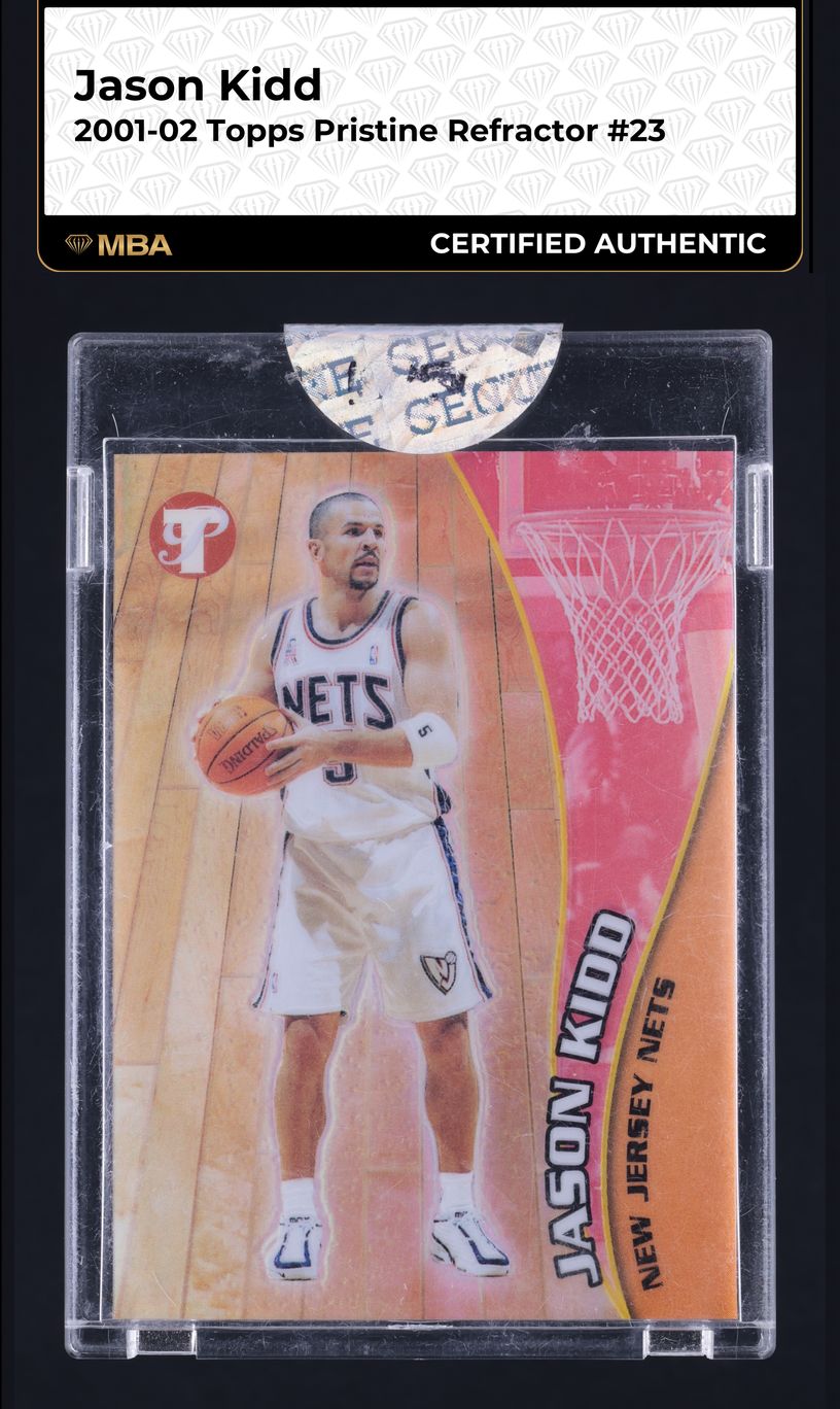 2001 Topps Pristine Refractor Jason Kidd /50 #23 MBA AUTH
