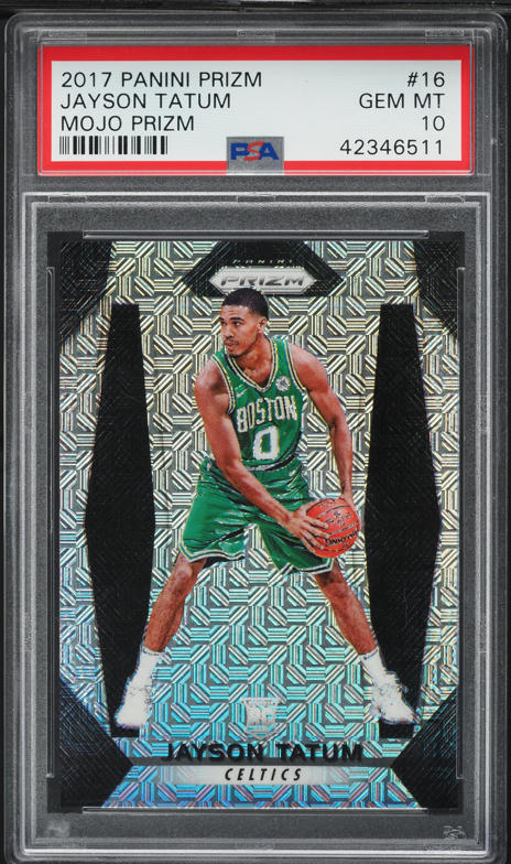 2017 Select Concourse Zebra Prizm Jayson Tatum ROOKIE #93 PSA 10