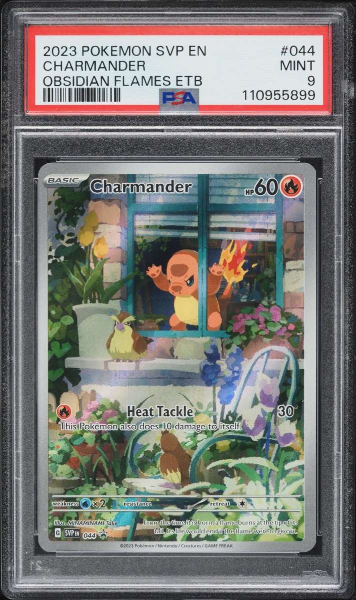 2023 Pokemon Scarlet & Violet Promo Obsidian Flames ETB Alt Art Charmander #44 PSA 9 MINT