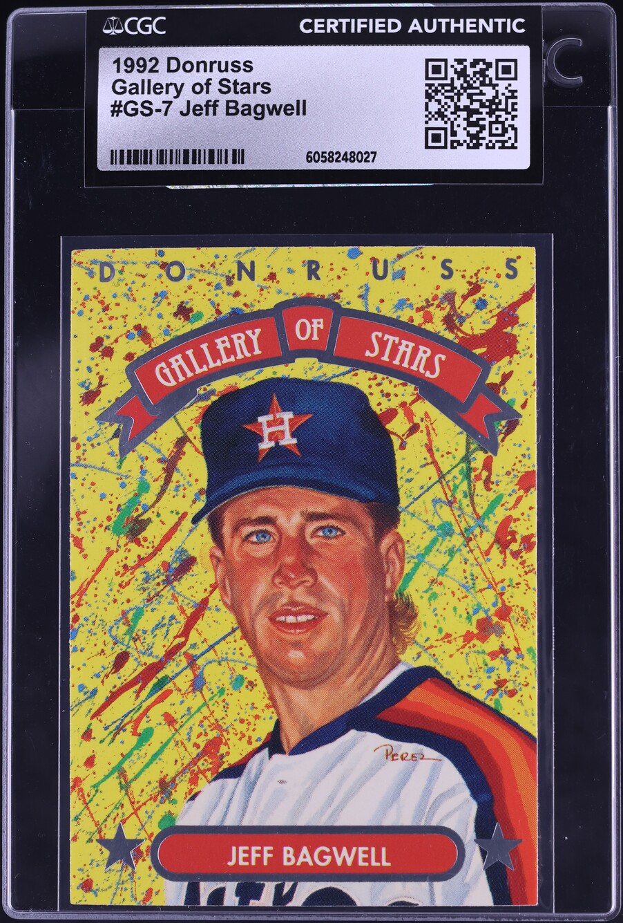 1992 Donruss Gallery Of Stars Jeff Bagwell #GS-7 CGC AUTH