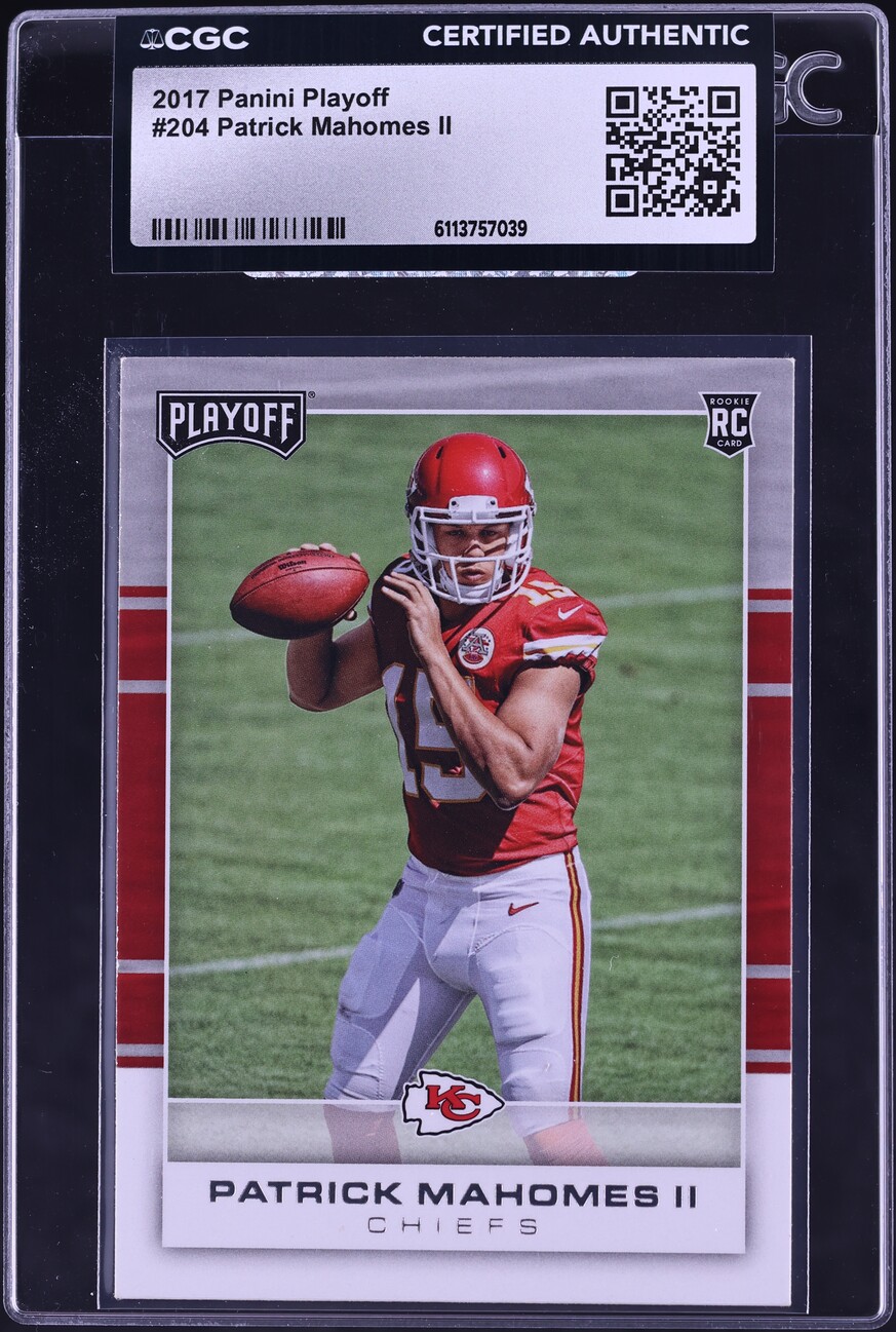 2017 Panini Playoff Patrick Mahomes II ROOKIE #204 CGC AUTH