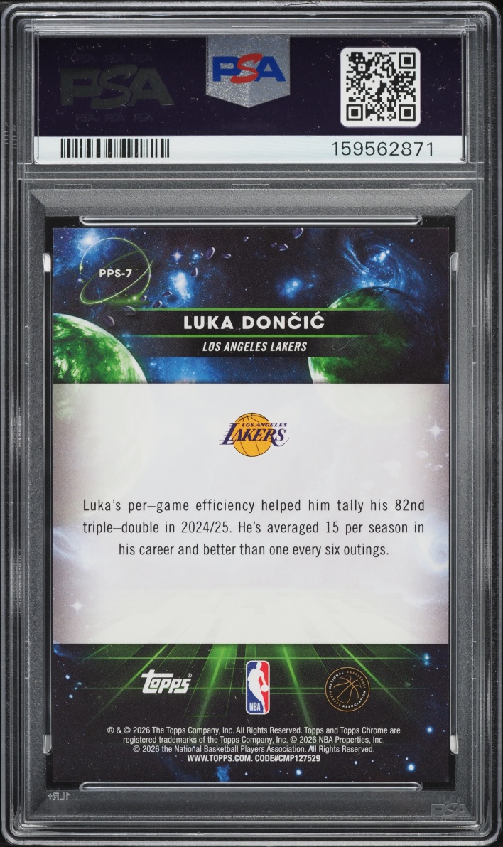 2025 Topps Chrome Cosmic Planetary Pursuit Sun Luka Doncic #PPS-7 PSA 10 GEM MINT