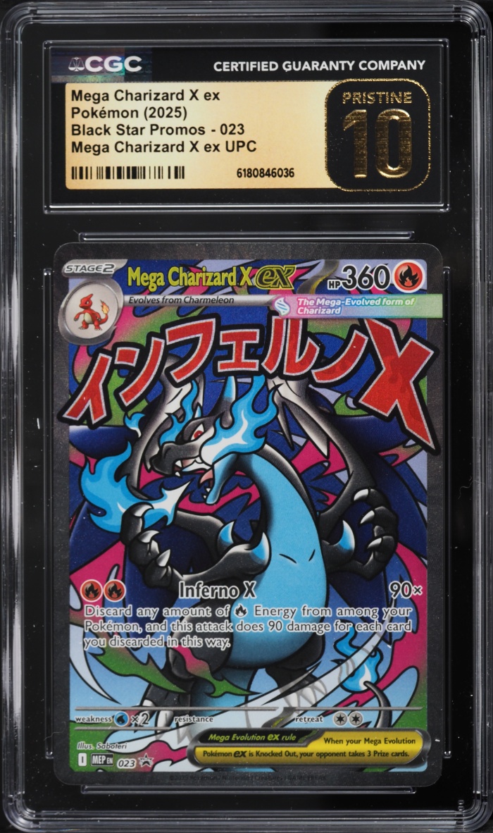 2025 Pokemon Mega Promo Ultra Premium Full Art Mega Charizard X Ex #23 CGC 10 PRISTINE