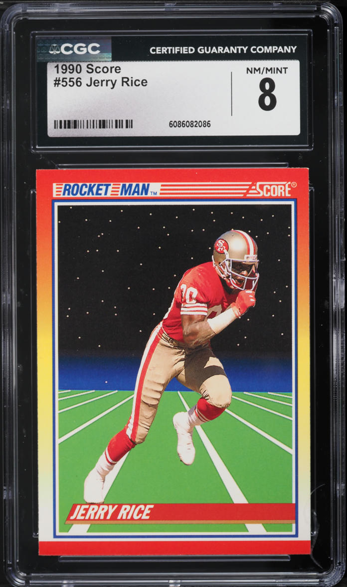 1990 Score Football Jerry Rice #556 CGC 8 NM-MT
