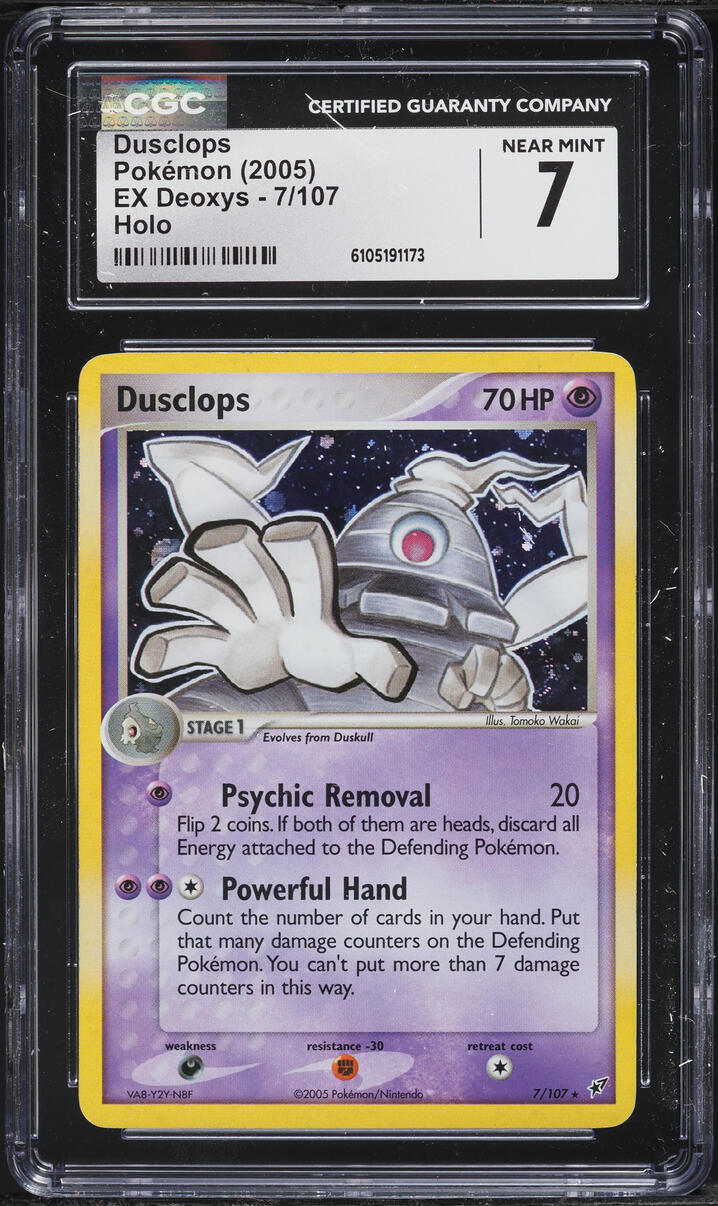 2005 Pokemon EX Deoxys Holo Dusclops #7 CGC 7 NRMT