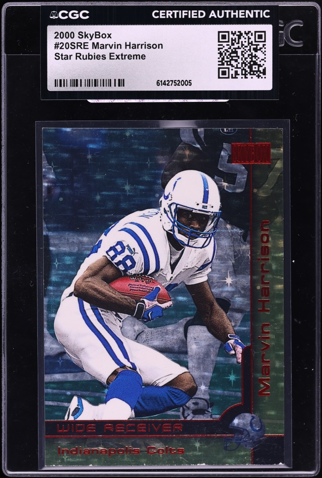 2000 Skybox Star Rubies Extreme Marvin Harrison /50 #20SRE CGC AUTH - Photo 1