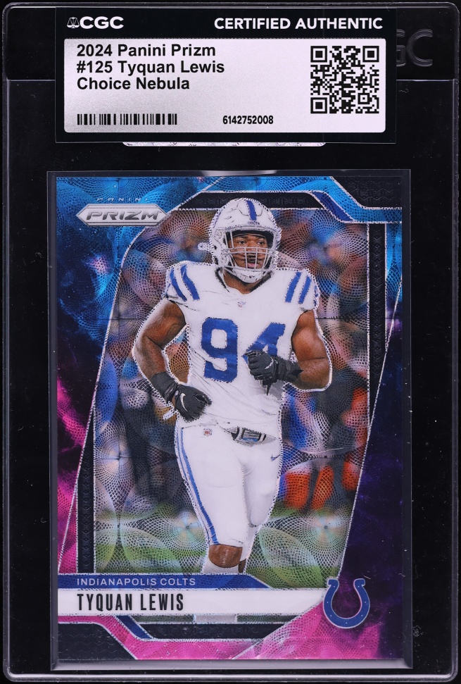 2024 Panini Prizm Choice Nebula Tyquan Lewis 1/1 #125 CGC AUTH - Photo 1