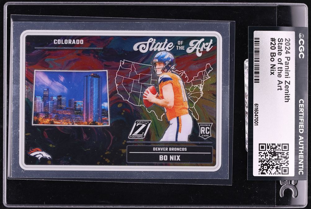 2024 Panini Zenith State Of The Art Bo Nix ROOKIE #20 CGC AUTH