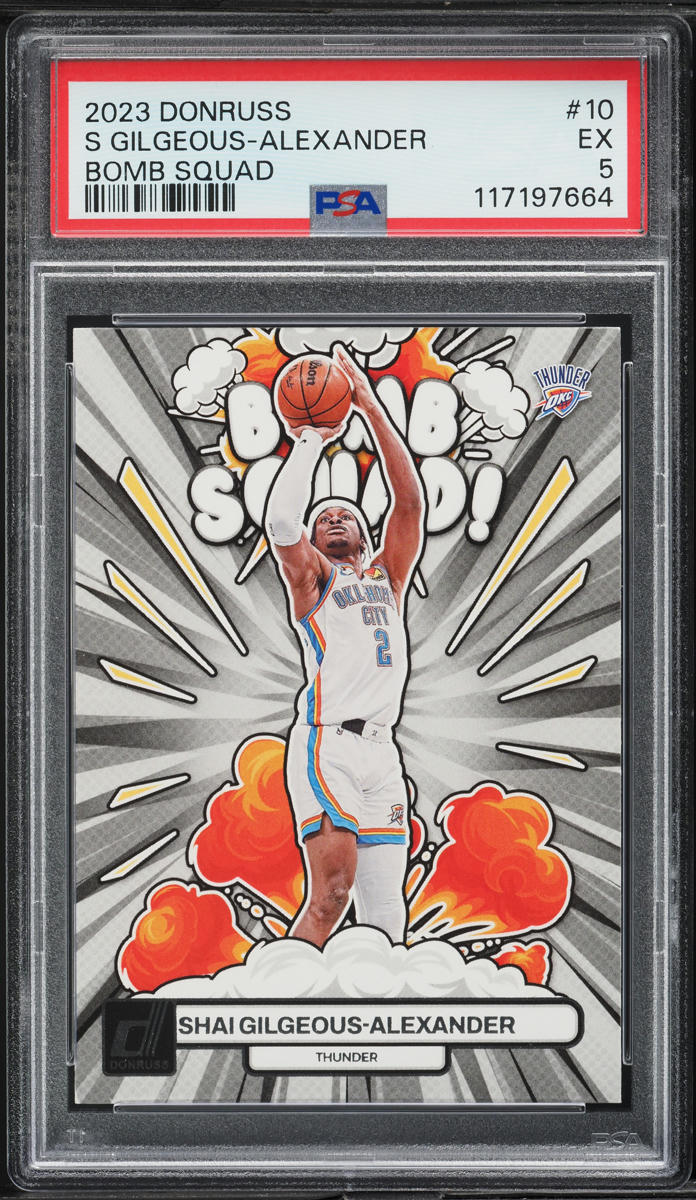 2023 Donruss Bomb Squad Shai Gilgeous-Alexander #10 PSA 5 EX - Main Image