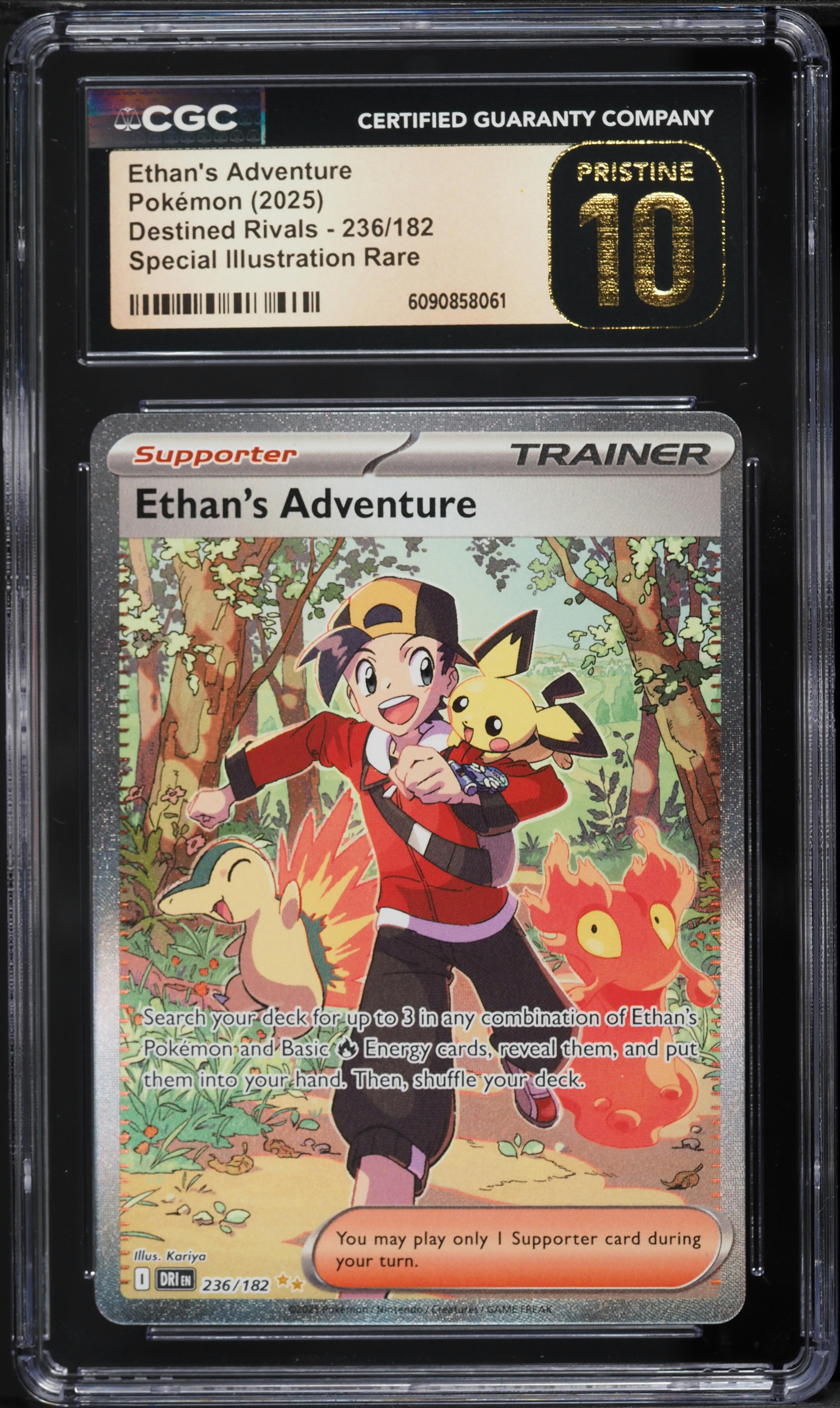 2025 Pokemon Scarlet & Violet Destined Rivals SIR Ethan's Adventure #236 CGC 10 PRISTINE