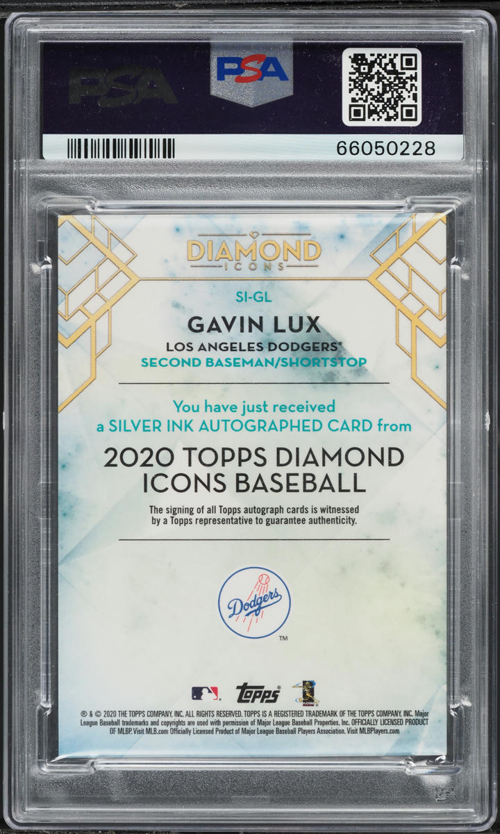 2020 Topps Diamond Icons Silver Ink Red Gavin Lux ROOKIE AUTO 5/5 #SI-GL PSA 9