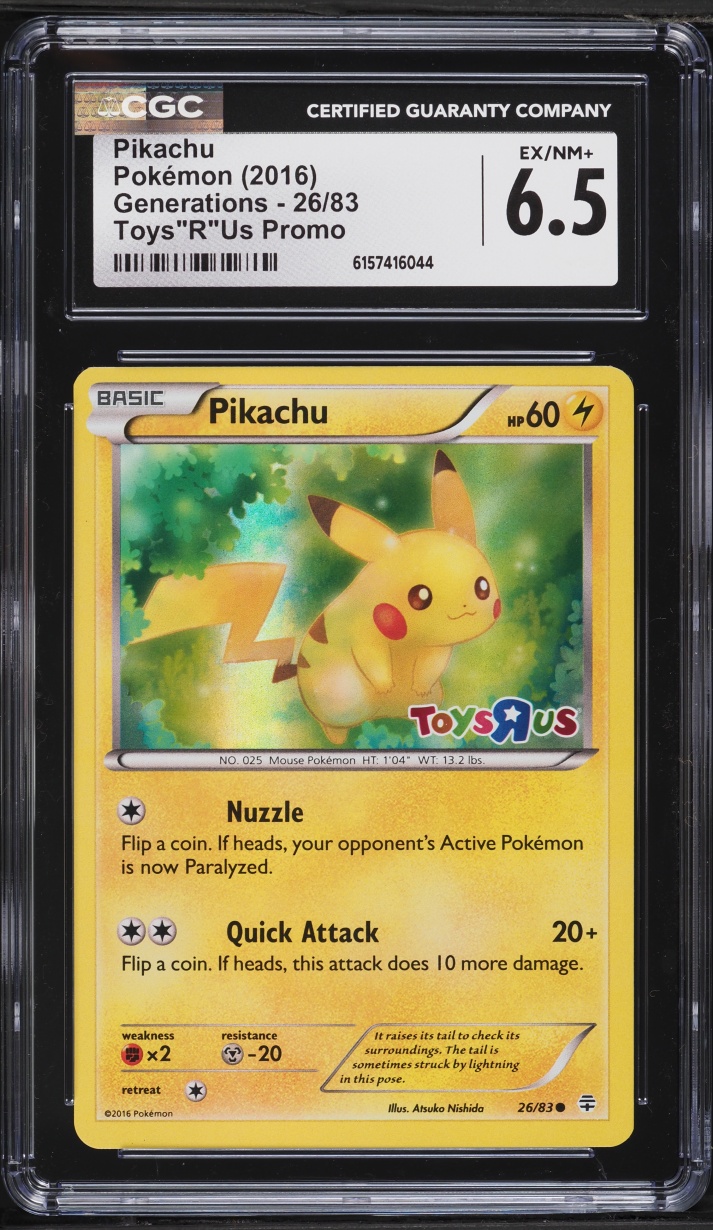 2016 Pokemon XY Generations Toys R Us Promo Pikachu #26 CGC 6.5 EXMT+