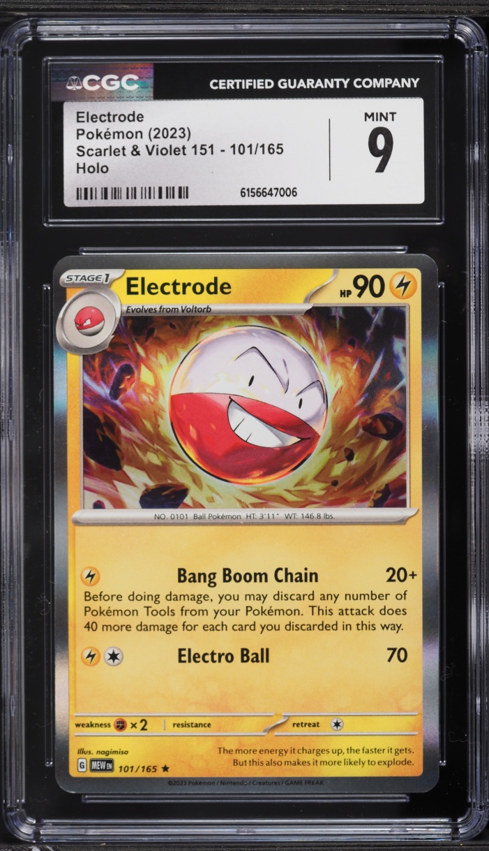 2023 Pokemon Scarlet & Violet 151 Holo Electrode #101 CGC 9 MINT