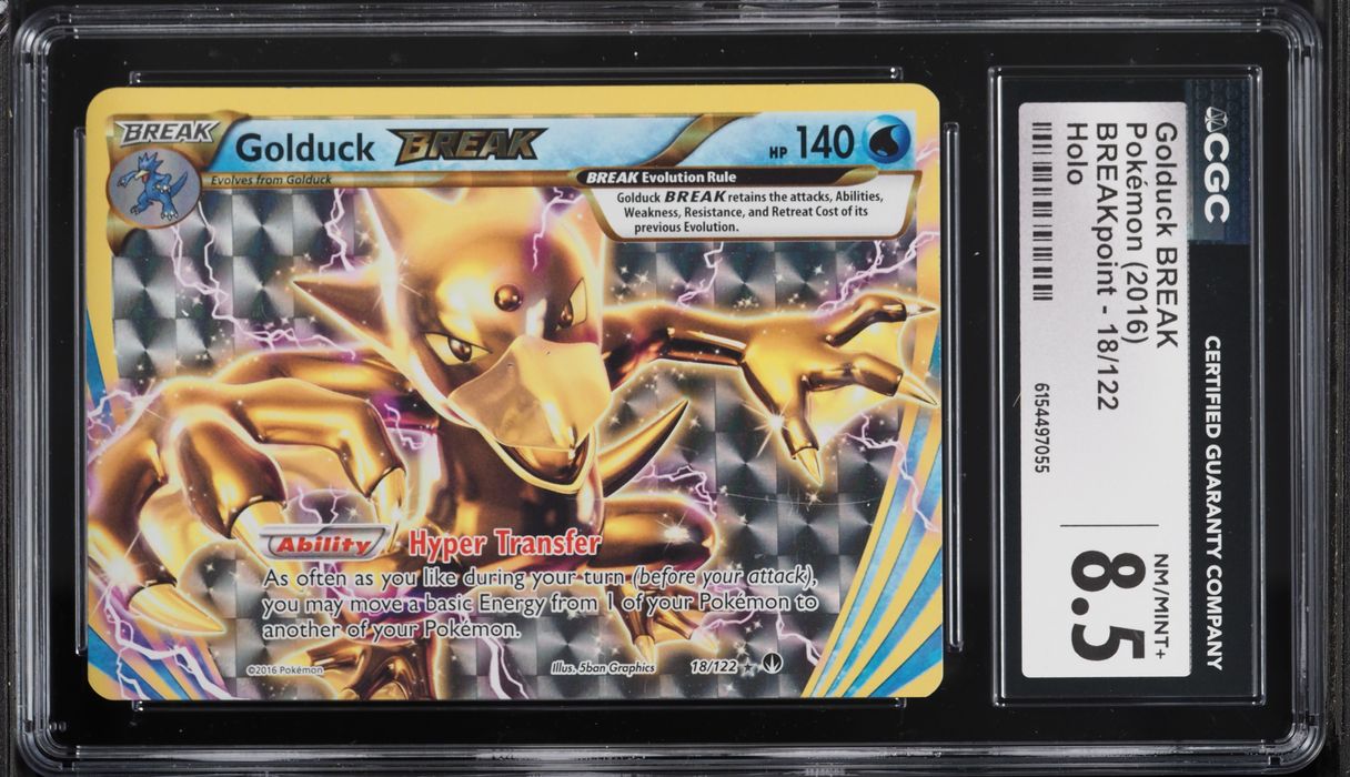 2016 Pokemon XY BREAKpoint Holo Golduck BREAK #18 CGC 8.5 NM-MT+