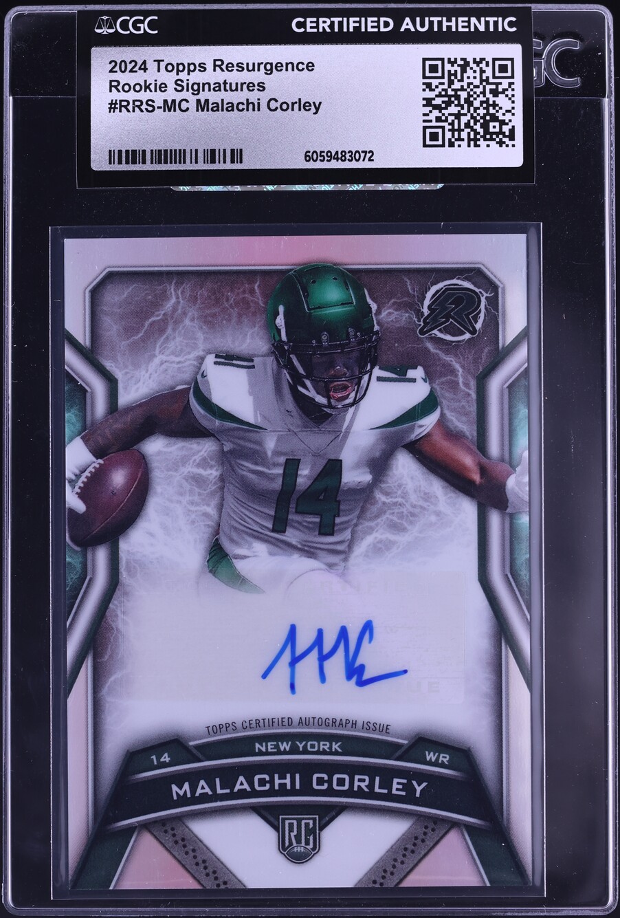 2024 Topps Resurgence Malachi Corley ROOKIE AUTO #RRS-MC CGC AUTH on ...
