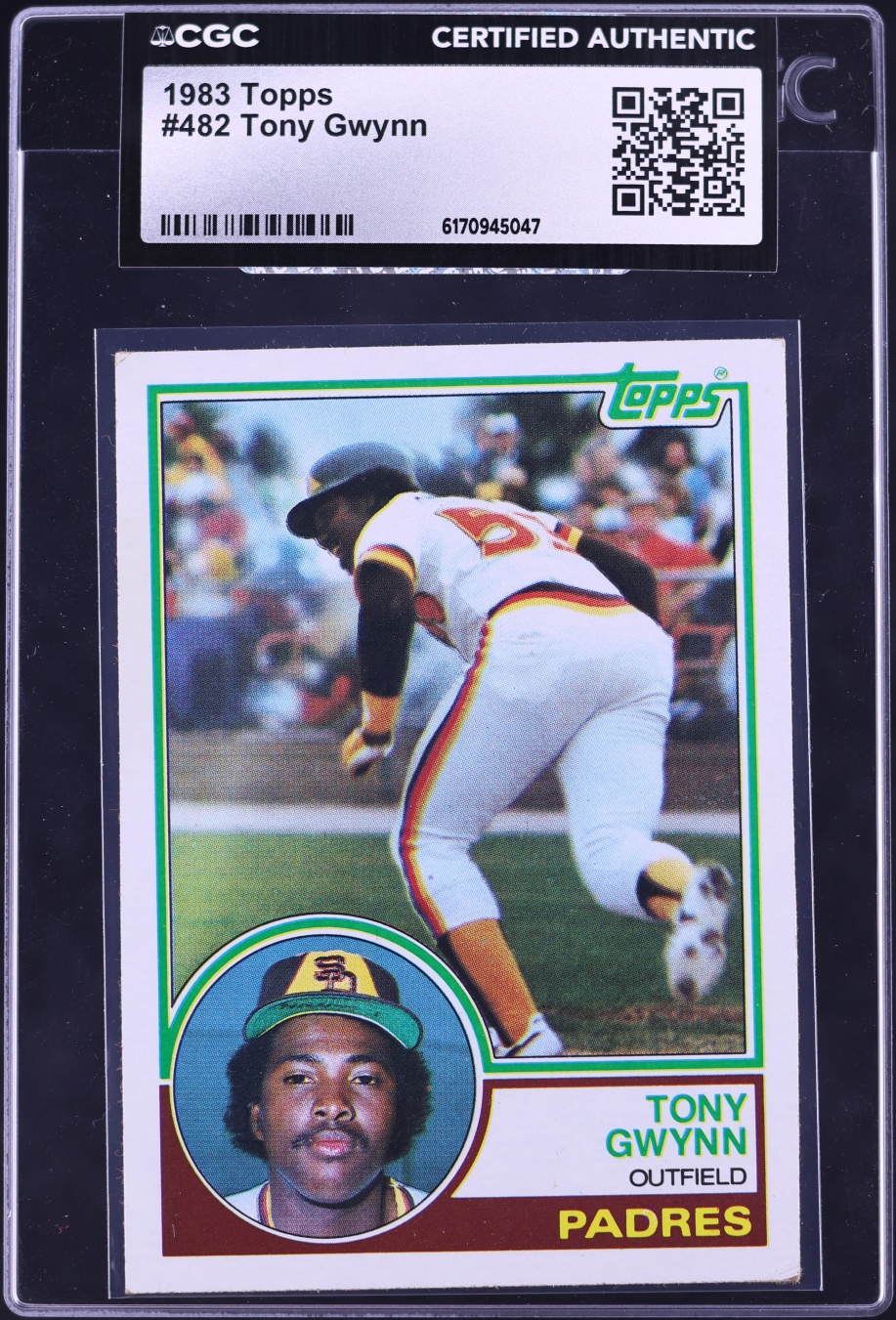 1983 Topps Tony Gwynn ROOKIE #482 CGC AUTH