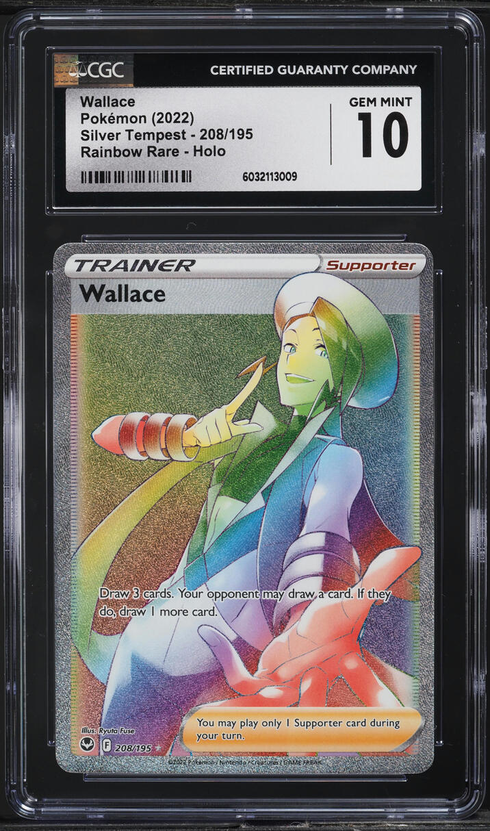 2022 Pokemon SWSH Silver Tempest Hyper Rare Wallace #208 CGC 10 GEM MINT