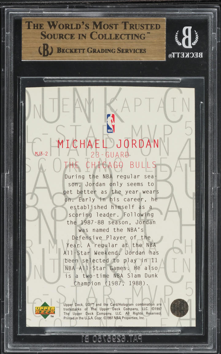 1997 UD3 MJ3 Michael Jordan #MJ3-1 BGS 10 PRISTINE