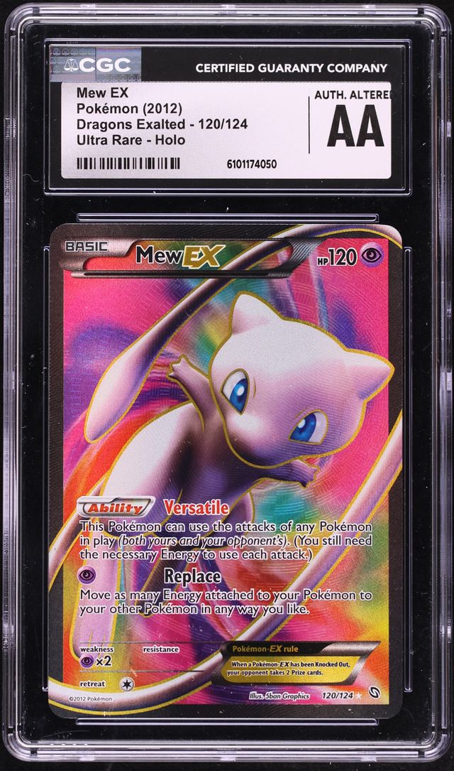 2012 Pokemon Dragons Exalted Full Art Holo Mew EX #120 CGC ALTERED AUTH