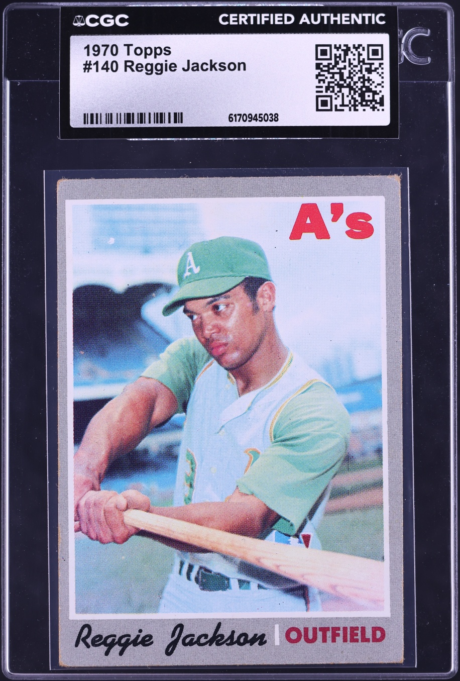 1970 Topps Reggie Jackson #140 CGC AUTH