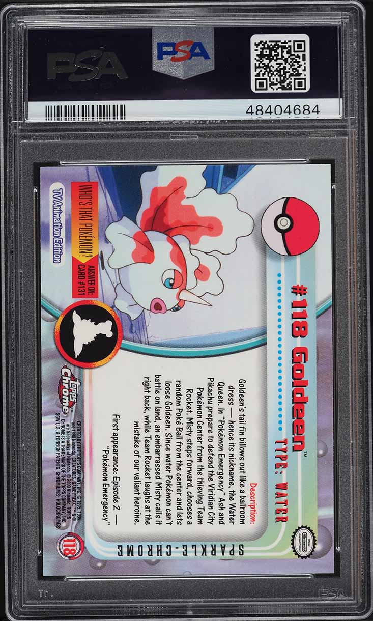 2000 Topps Chrome Pokemon Series 2 Sparkle Goldeen #118 PSA 10 GEM MINT