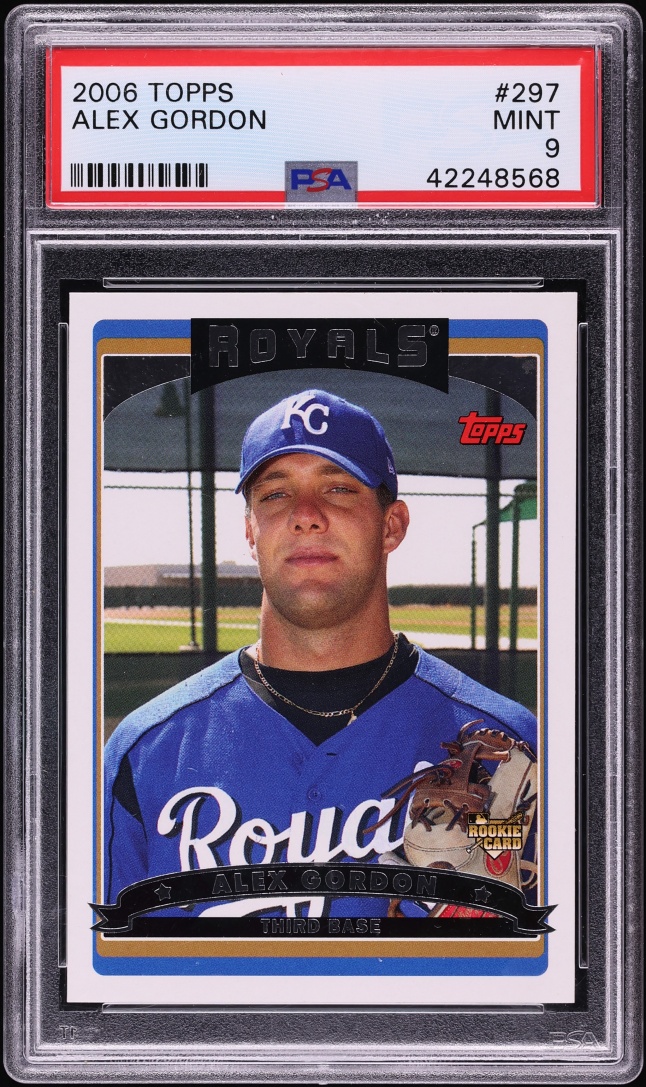 2006 Topps Alex Gordon ROOKIE #297 PSA 9 MINT
