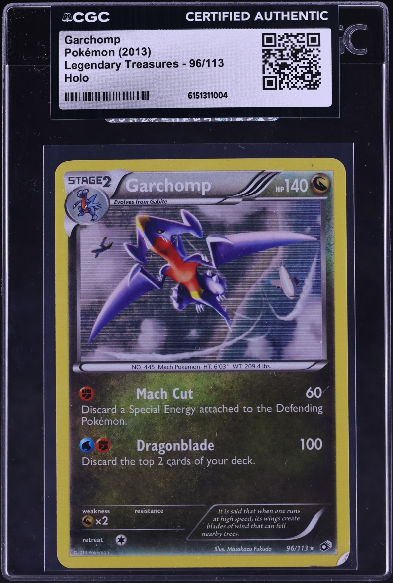 2013 Pokemon Black & White Legendary Treasures Holo Garchomp #96 CGC AUTH