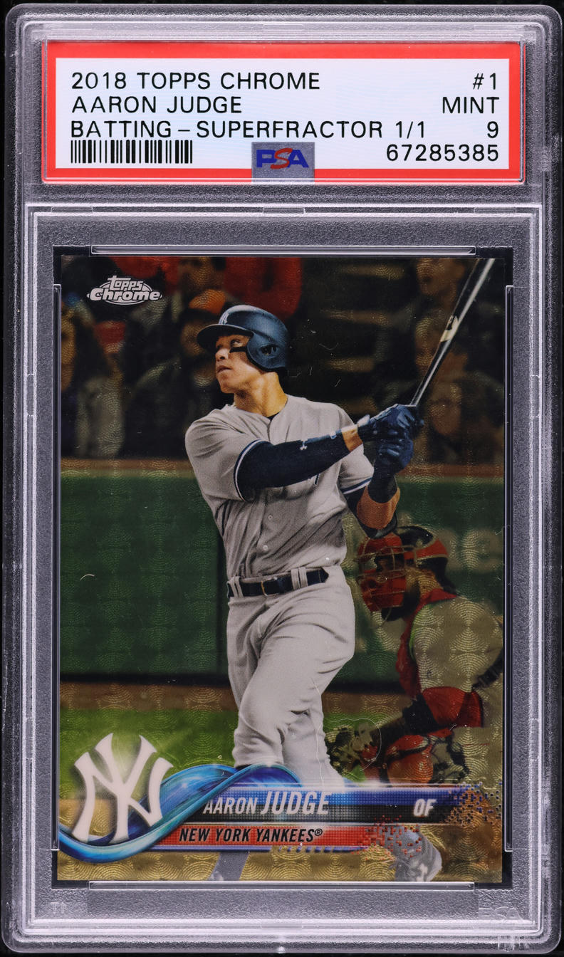 2018 Topps Chrome Superfractor Aaron Judge 1/1 #1 PSA 9 MINT