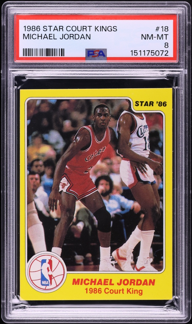 1986 Star Court Kings Michael Jordan ROOKIE #18 PSA 8 NM-MT